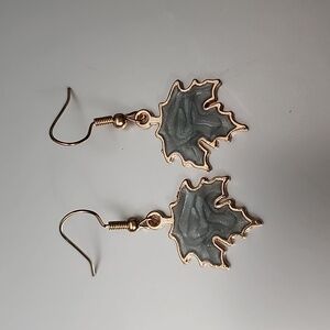 Mapleleaf Earrings Lightweight Wood Colorful Fall Autumn